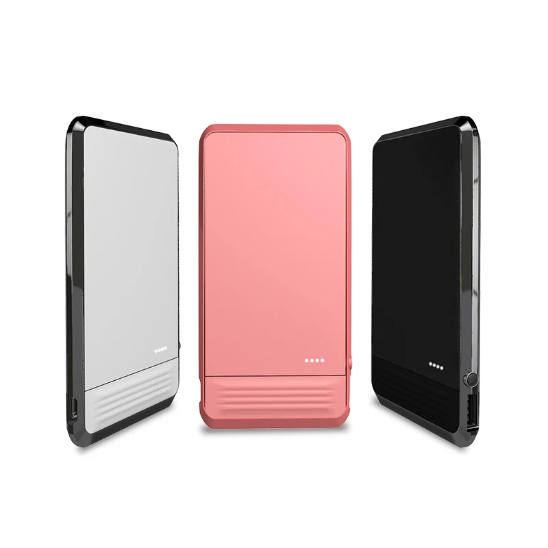 10 Вт 2 катушки беспроводной мобильный телефон быстрой зарядки power bank с подставкой