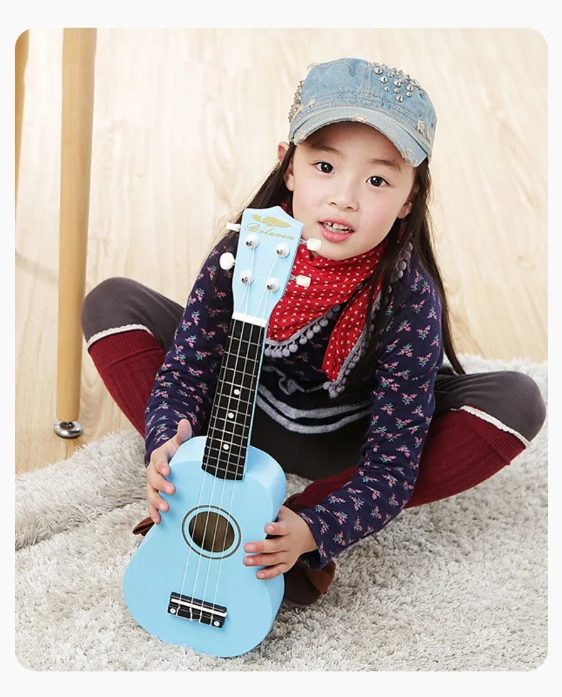 JELO AS-1 21 Inch Ukulele guitar Colorful Light Acoustic Guitar Musical Instrument Toy Children Kids Wholesale Available