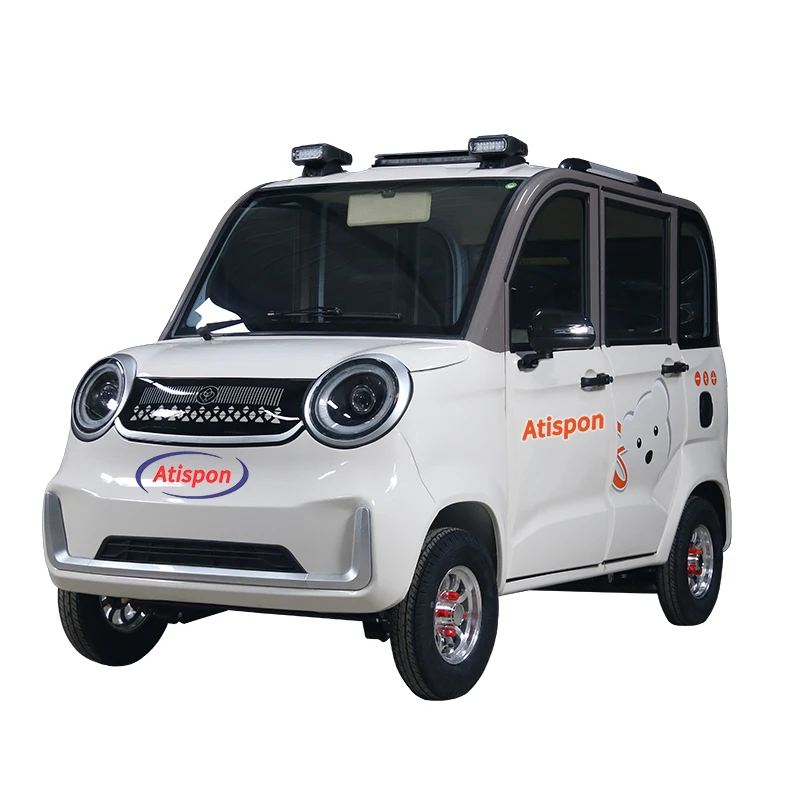 Low-priced 4-seat Mini EV latest fashionable 4-wheel electric vehicle adopts 1000W motor power hatchback structure.