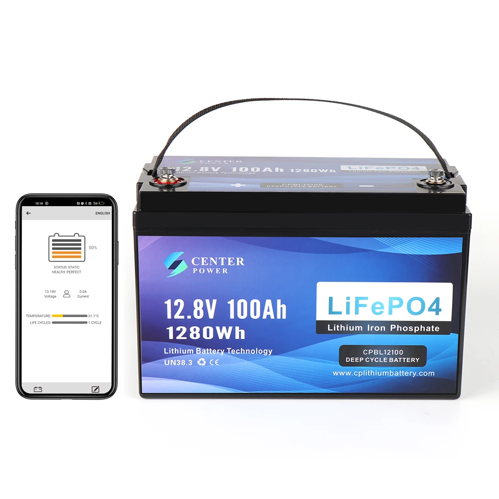 Центральная мощная рыболовная лодка LiFePO4 12 В 100ah литиевая 12 вольт глубокого цикла морская батарея