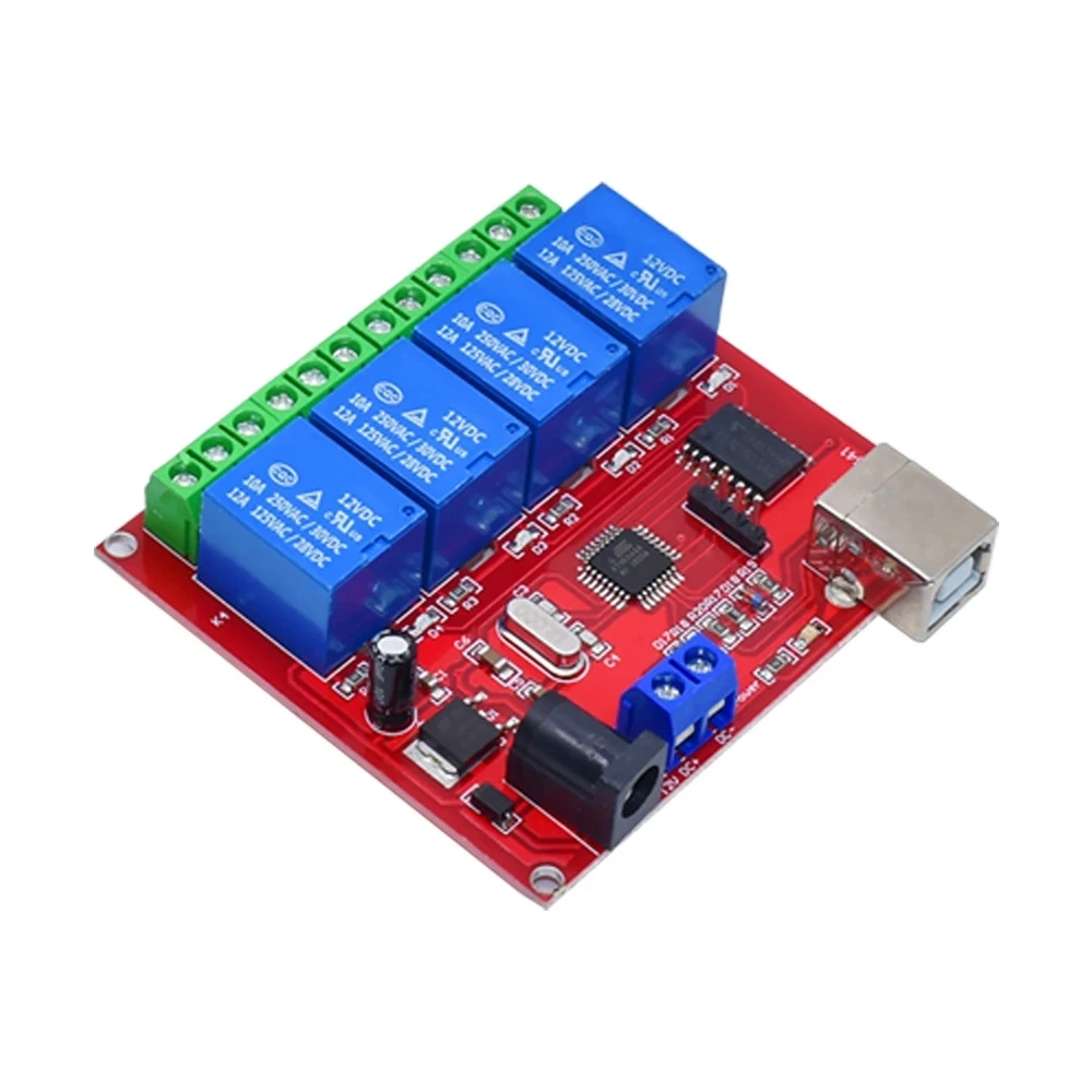 WGZX 5V 12V 1 2 4 8 Channel USB Relay Control Switch Programmable Computer For Smart Home PC Intelligent ler