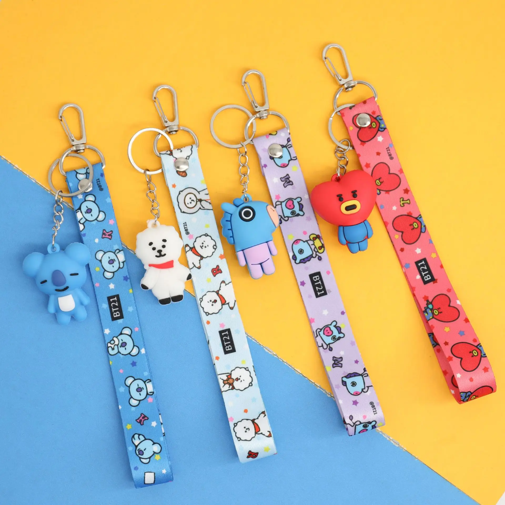 New Korean bt21 bulletproof youth group cartoon doll key chain bag pendant BTS