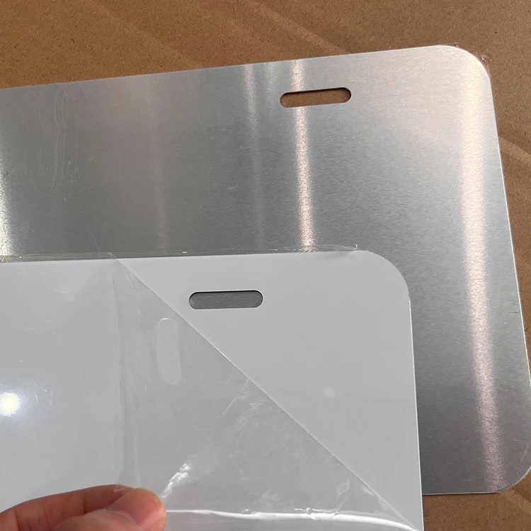 Customize Size Decor Car Tag Blanks Diy White Blanks 6'*12' Aluminum Sublimation License Plate Car Number Plate Frame