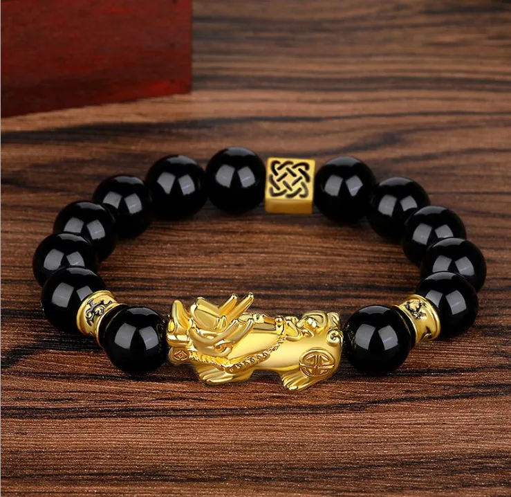 2020 New Product Ideas 18K Gold Plated Bead bracelet Fengshui Pi Xiu Bracelet Wealth Good Luck Bracelets for Mens Women
