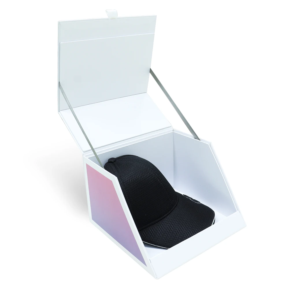 Wholesale Custom Logo pink Baseball Hat Paper Box hat Paper boxes Packaging