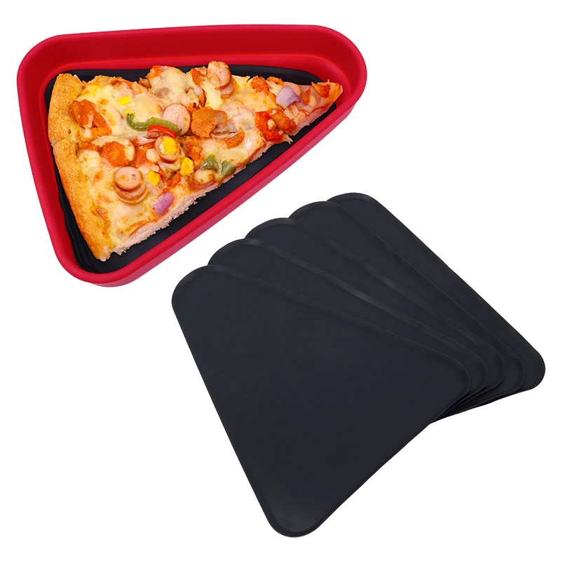 Eco Silicone Pizza Pack Bread Food Storage Container Stackable Microwavable Frozen Collapsible Slice Lunch Pizza Packaging Boxes