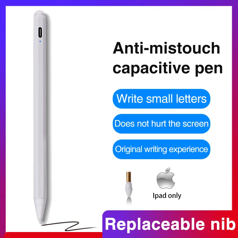  Free Sample 2nd Gen Active Capacitive Touch Screen Drawing Pencil Precision Fine Point Tip Stylus Pen for iPad