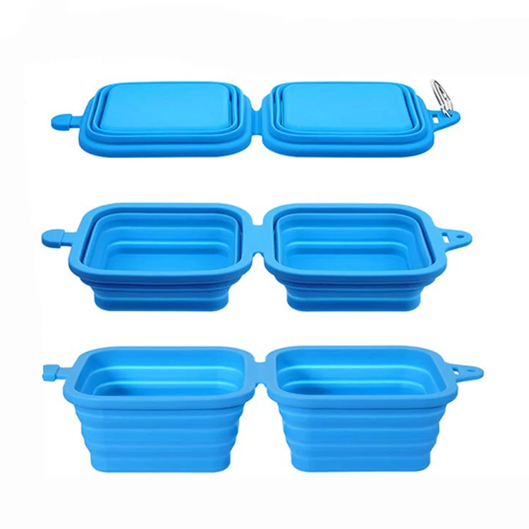 Китай, оптовая продажа, настраиваемый логотип, силиконовая миска для еды для собак и домашних животных, складная силиконовая миска для собак