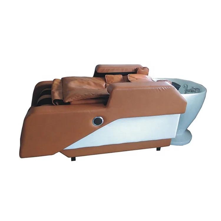 Siman auto multi functional black electric massage chair shampoo washing bed hairdressing relaxing adjustable for hair salon