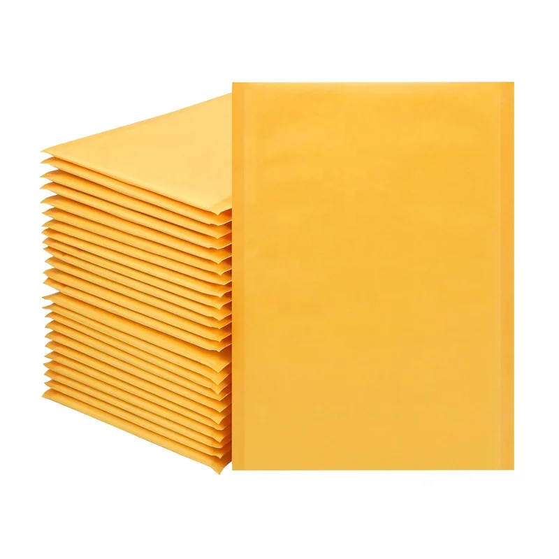 Eco Friendly Custom Logo Mailing Shipping Packaging Matt Padded Kraft Bubble Envelope