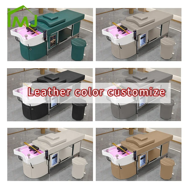 Beauty Salon hair washing Reclining thai massage table head spa shampoo bed