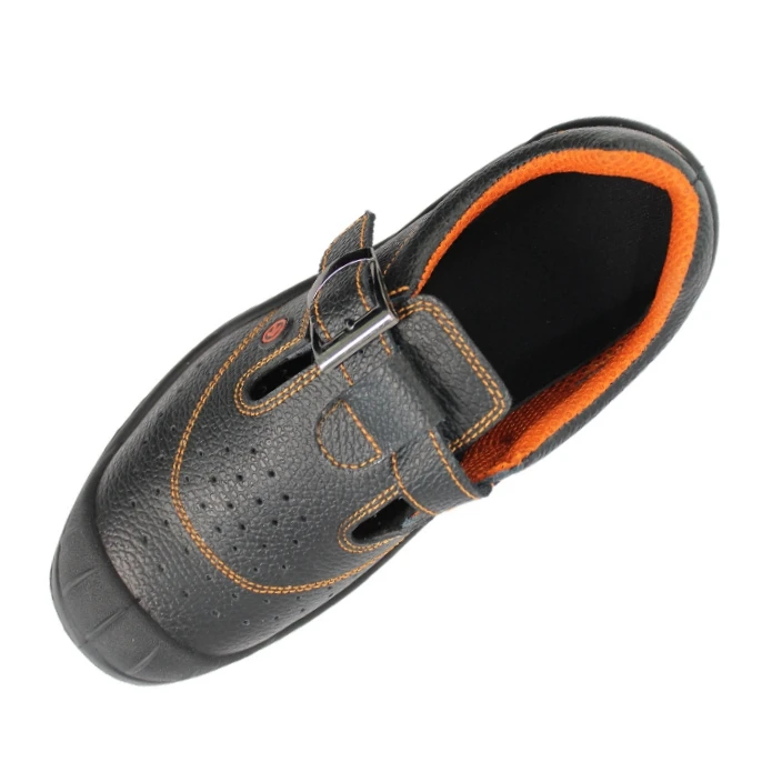 slip-on impact resistant sweat absorb durable safety shoes without lace for men