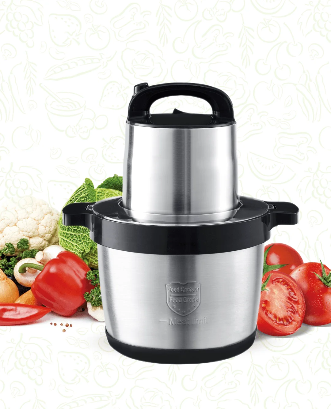 6L Professional german fufu meat chopper new meat grinder food processor with meat grinder