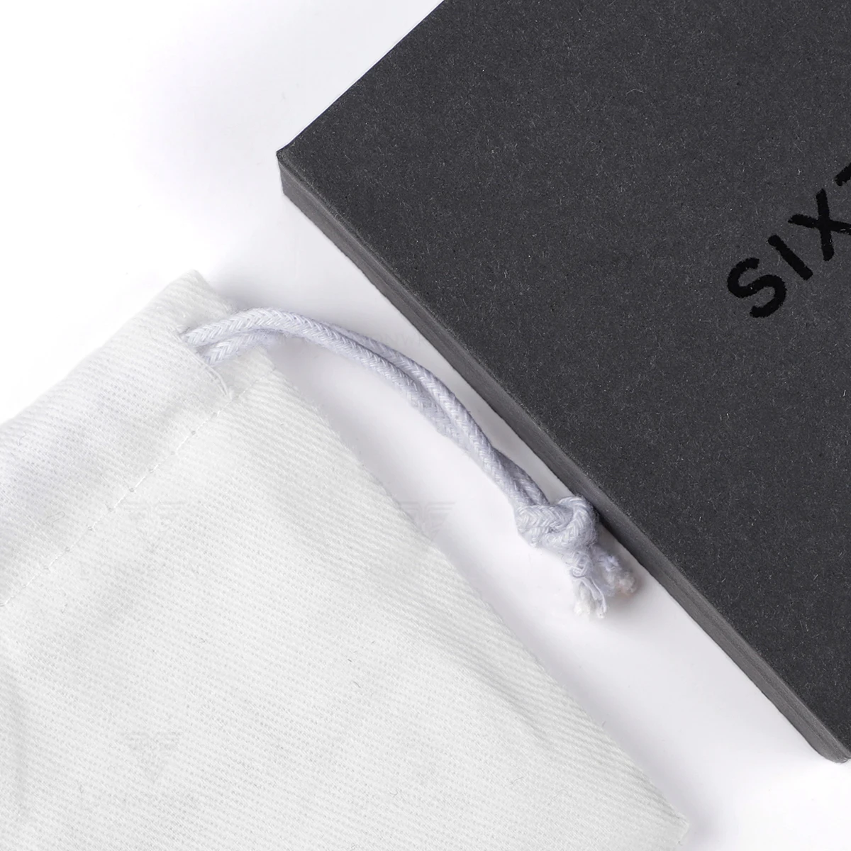 Portable White Flocking Gold Printing Custom Velvet Pouch Jewelry Drawstring Bag