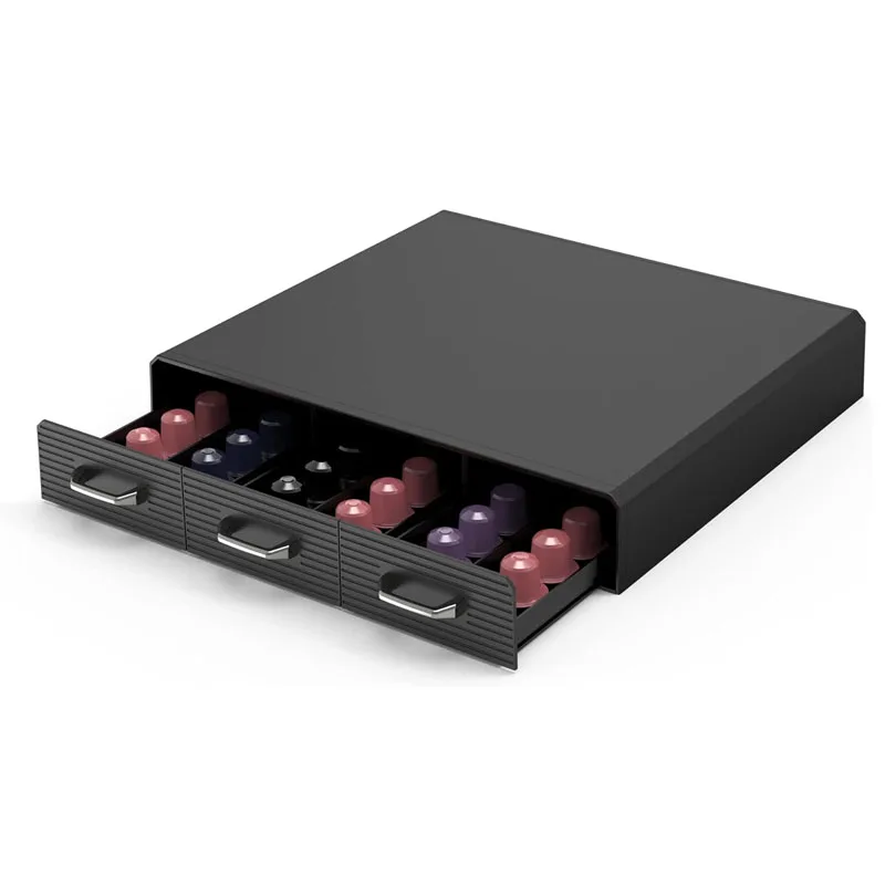 Wholesale Custom Plastic Coffee Pod Storage Drawer Premium Quality 40 Nespresso 36 K Cup Capsule Dispenser