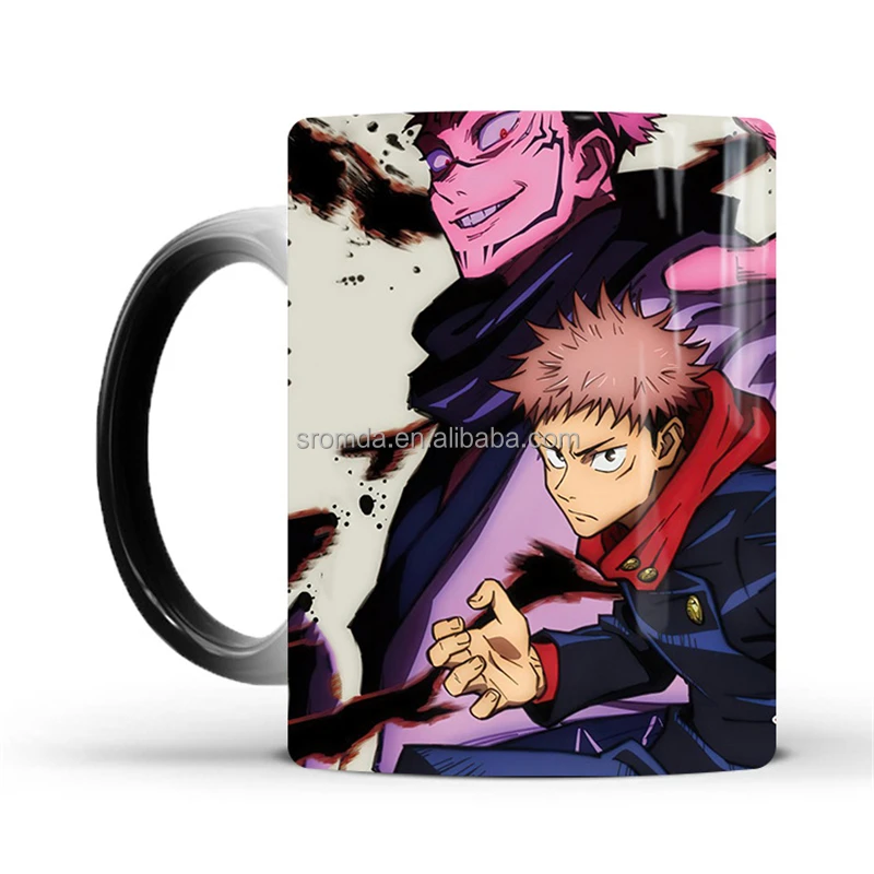 2024 New Promotion Gift Mug Japanese Animation Jujutsu Kaisen Color Changing Cup Thermal Magic Coffee Ceramic Mug Wholesale
