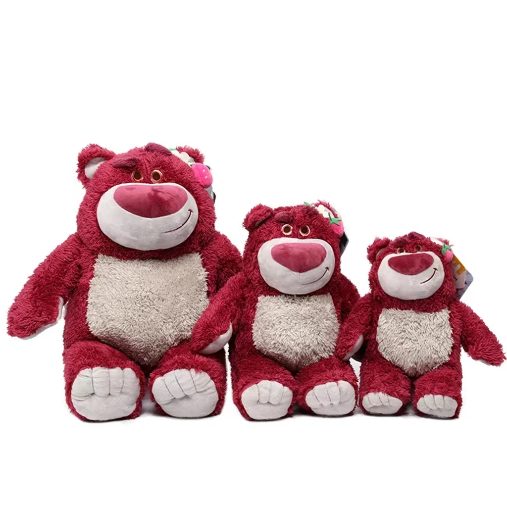 2024 Hot Sale Children Stuffed Animals Plush Blanket Toy Story Cartoon Character Strawberry Bear Plush Pillow Blankets