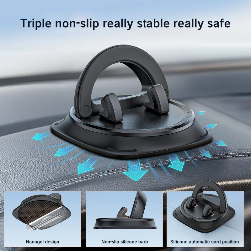 Wholesale Black Car Phone Holder Car Dashboard Stand For Car Navigation Anti Shake And Shockproof