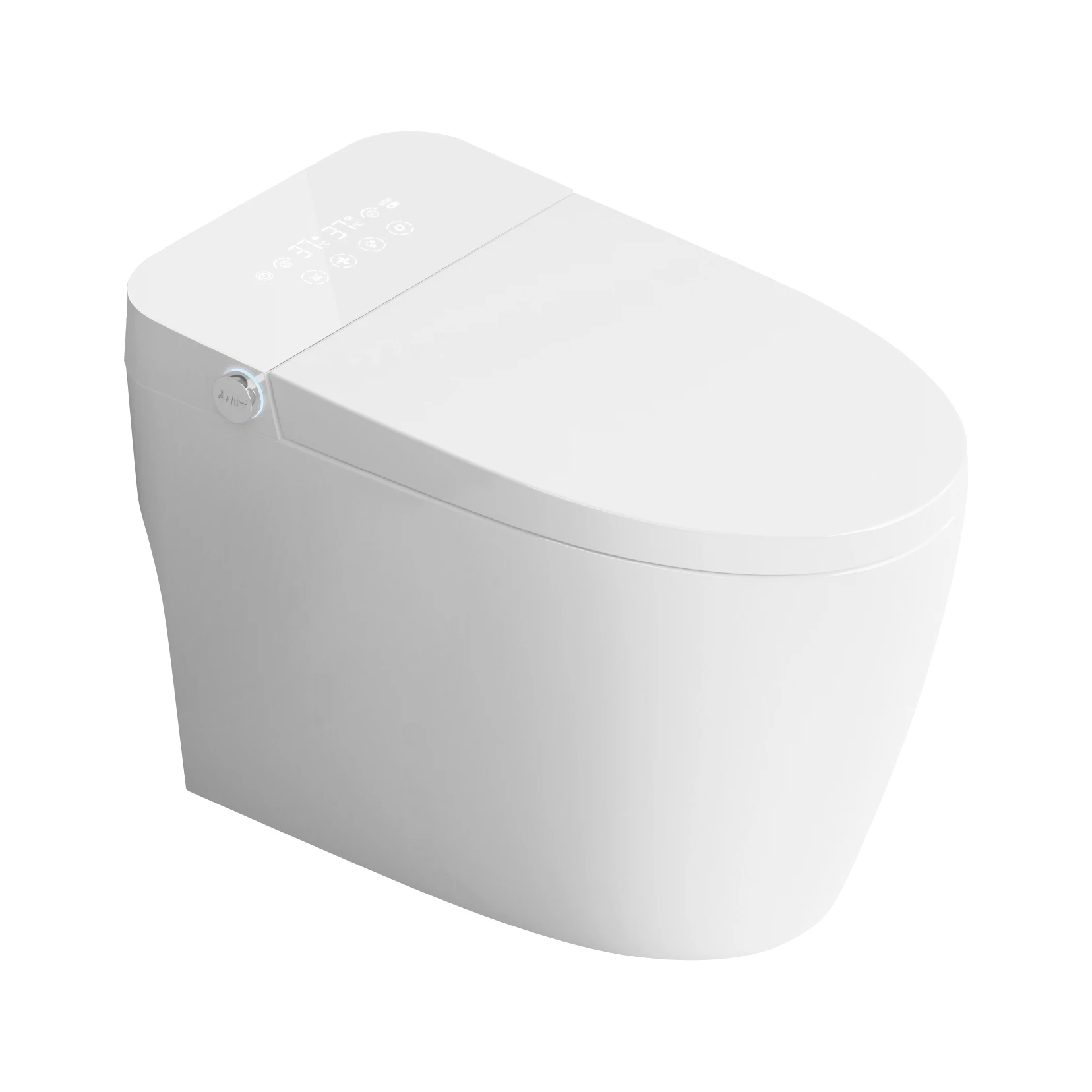 2024 High-tech Modern bathroom sanitary ware designs Foot sensation flushing Intelligent ceramic one piece smart toilet