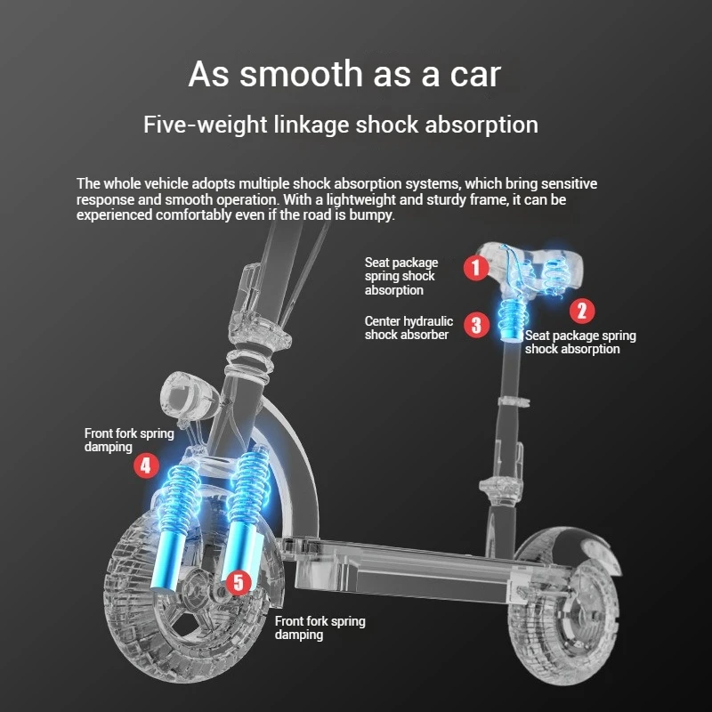 2024 400W Adult Electric Scooter with Seat Folding Single Motor LCD Display Li-ion Battery Smart Digital Electronic Unisex
