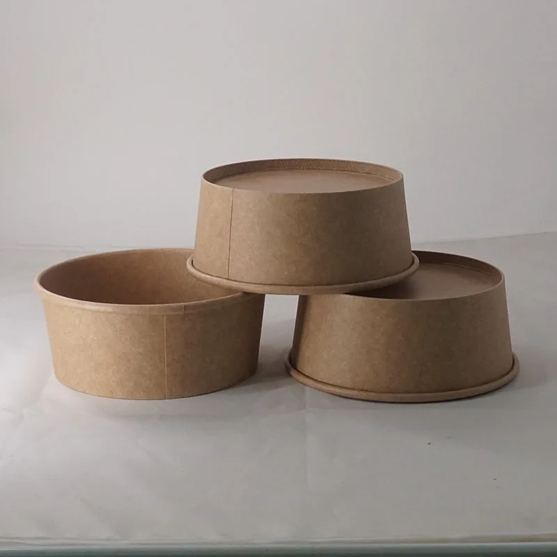 Бумажная миска для салата или супа пищевой бумажный контейнер одноразовая бумажная еды Китай