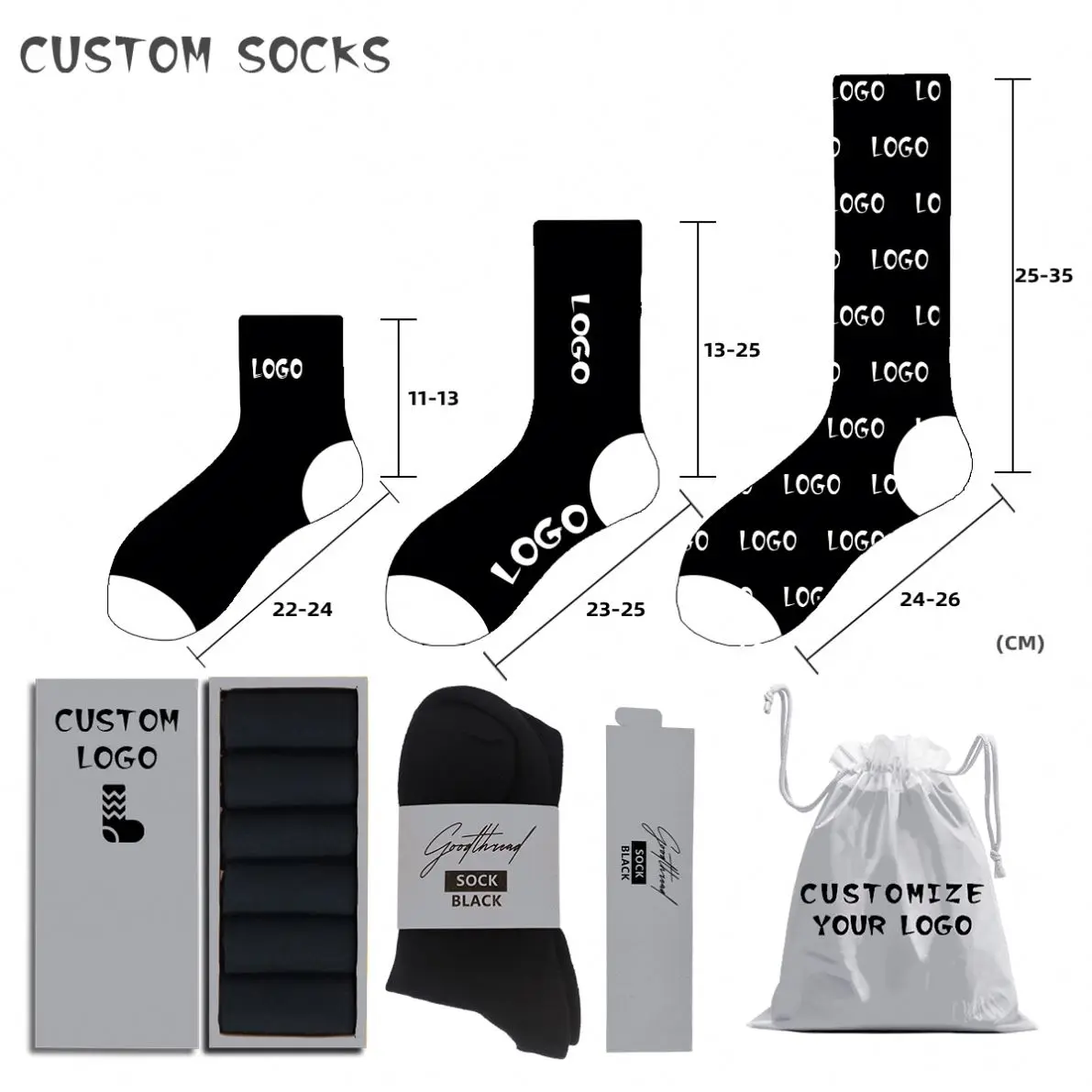 OEM Fashion Chaussette Custom Logo Socks Boxes Cotton Natural Men Women Business Crew Color Funny Crazied Colorful Socks For Men