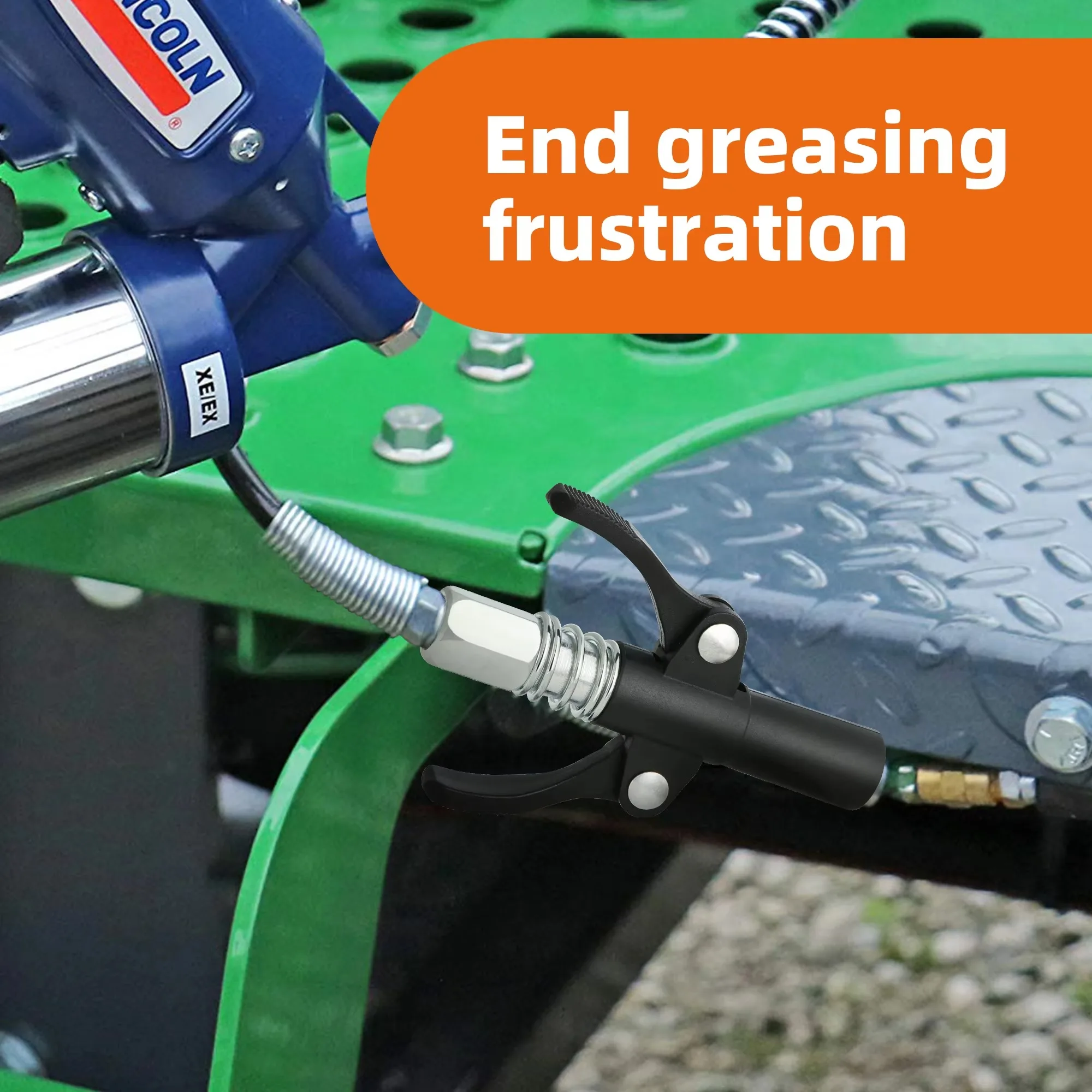 CLAUTOOL high quality New Style Double Handle Grease gun coupler for all grease gun and grease pump