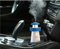 Creative mini lighthouse humidifier desktop colorful atomizer car humidifier USB humidifier gift customization  car air purifie