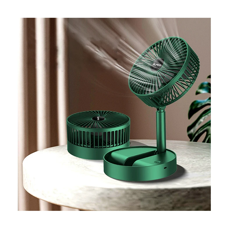 Africa hot sale Easy storage desktop air cooler fan floor rechargeable Standing table fan mini portable fan
