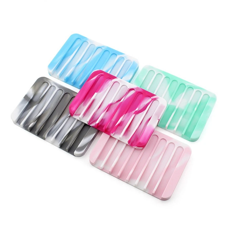 Kitchen Sponge Holder Rubber Soap Tray Silicone Dish Travel Soap Holder Case Box