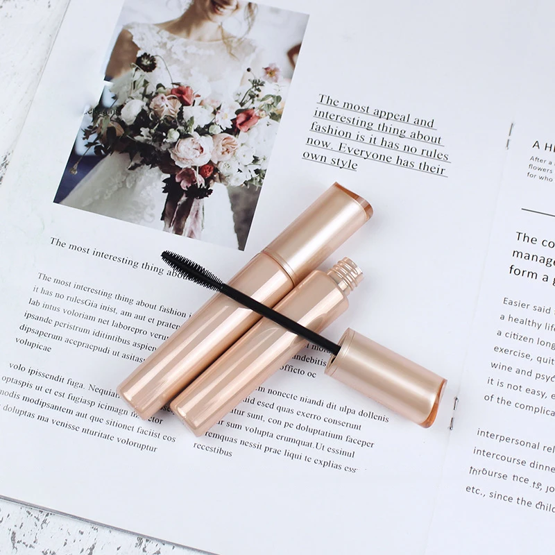 Golden Empty Mascara Wand Tube Lip Gloss Containers Liquid Lipstick Tubes Lip Gloss Tube For Cosmetic Packaging