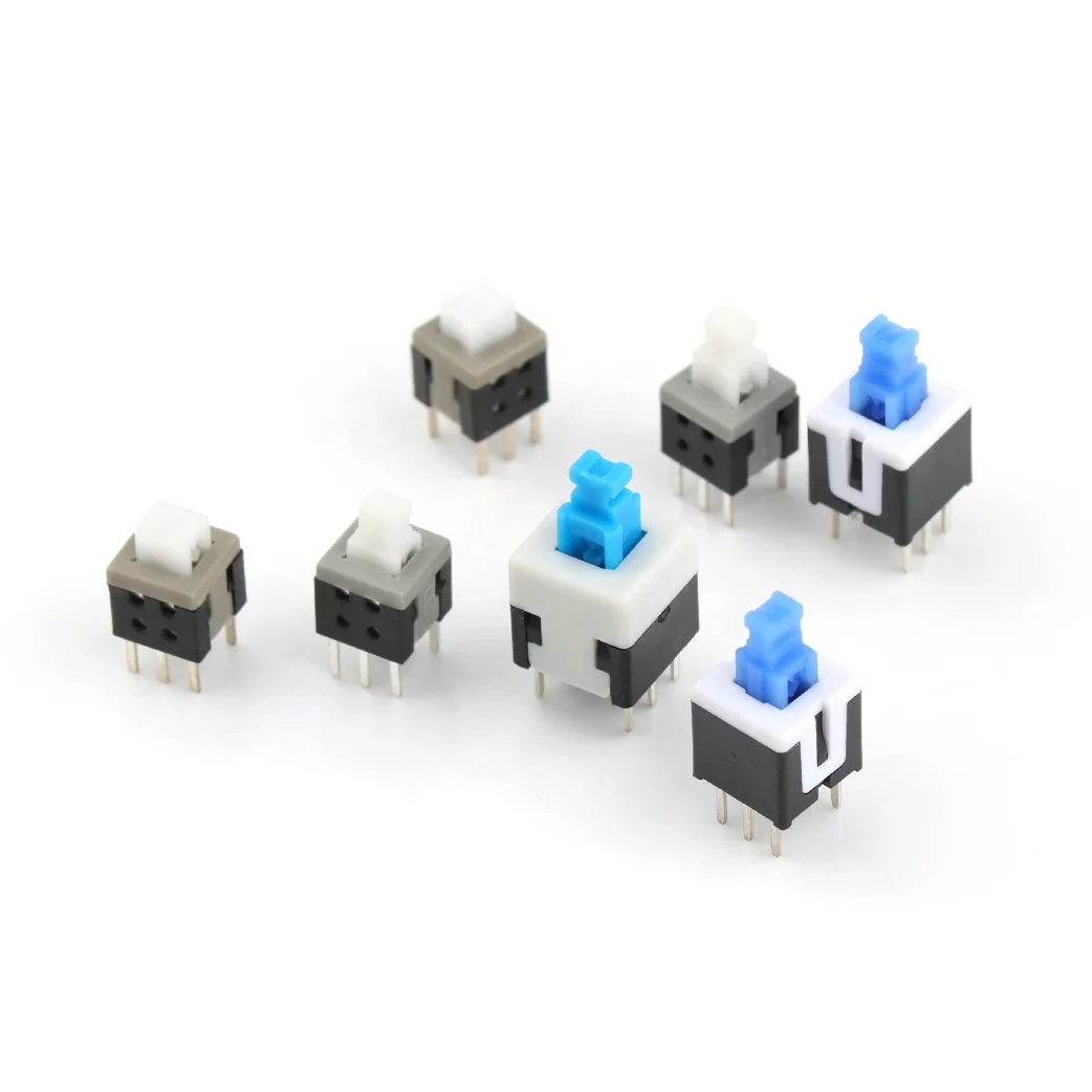 7*7 мм, самофиксирующиеся ключ переключатель двойные ряды 6pin вертикальный кнопочный переключатель