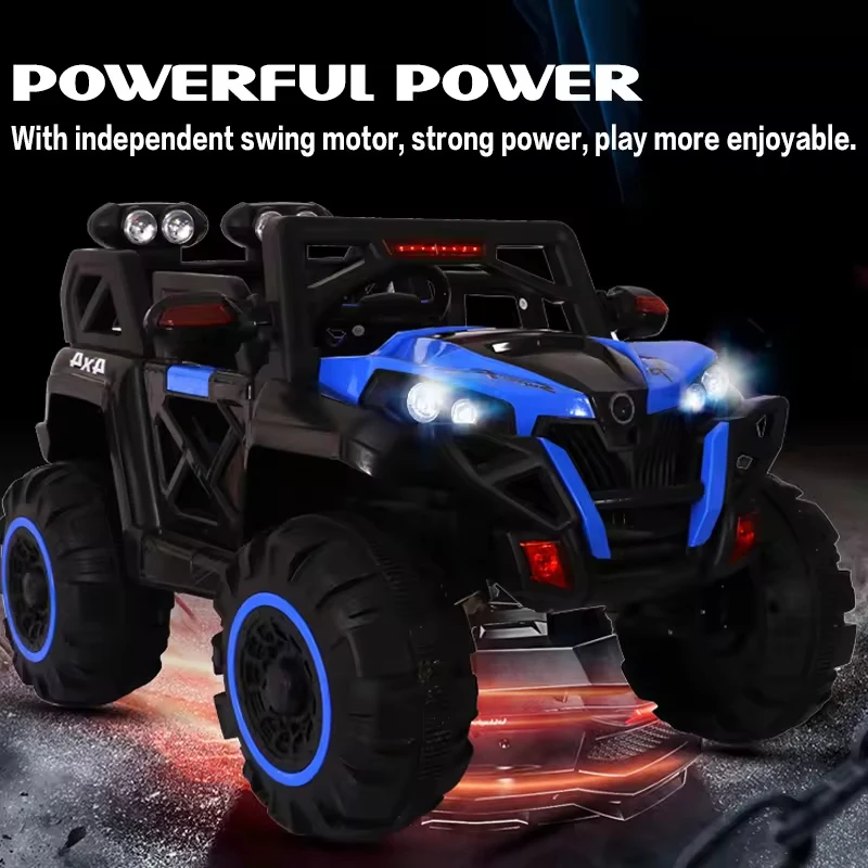 High quality 12V Big 4 Wheel simulation remote control toddler new model toy ride on car light music for children