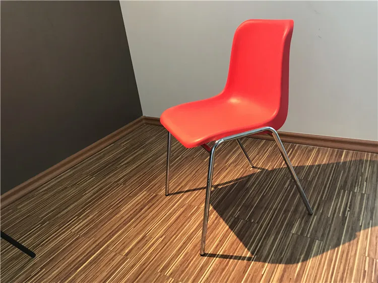 chinese office furniture cheap durable modern school cafe fast food training dining restaurant plastic chair metal leg stackable