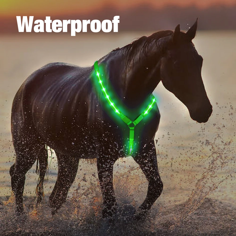 
New Arrival Led Light Flashing Driving Harness Breast Collar Horse 