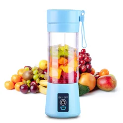 Mini Electric 6 Blades Juicer Portable Rechargeable Travel Fruit Juicer Professional USB Blenders