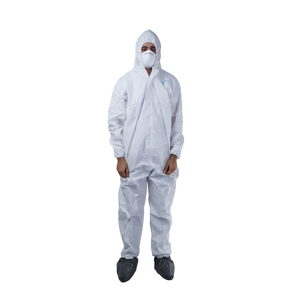 EN14126 CE EN13034 Disposable Chemical Protective Coverall Type 5 6 PPE Hazmat Suit Polypropylene Overalls