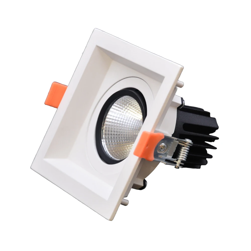 Single Double Triple Heads 7W 10W 12W 15W 18W 20W 25W Recessed Ceiling Grill Lamp Square COB Spot Light