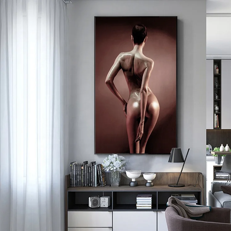Customize Large Decorative Canvas Print Wall Art Sexy Woman Nude Print on Canvas Framed Canvas Cuadros