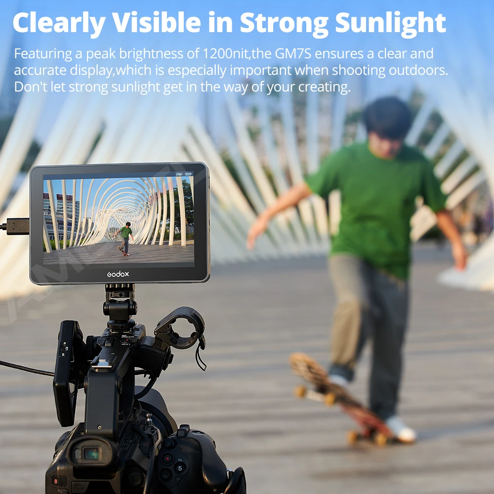 Godox GM7S 4K 7 inch Ultra Bright Camera DSLR Monitor 3D LUT Touch Screen IPS FHD 1920x1080 Video Live Display