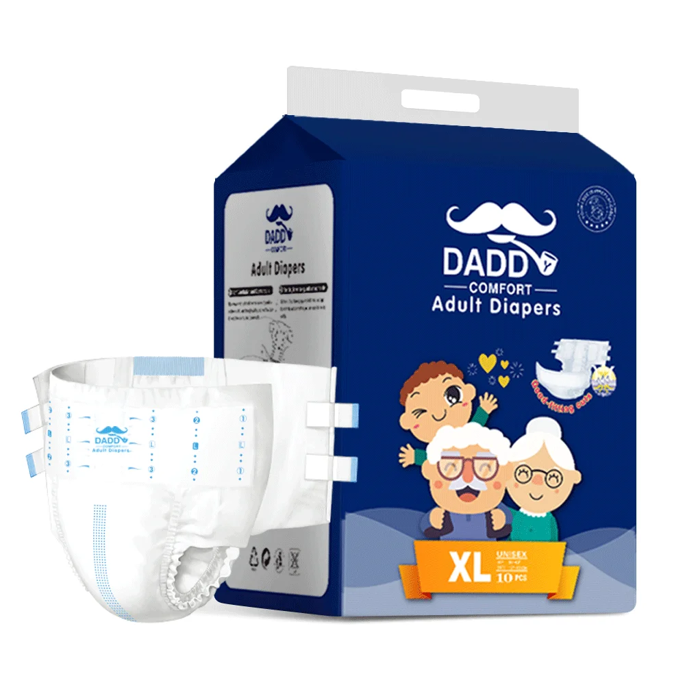 Wholesale Cheap in Bulk Elderly Nappies for Unisex Ultra Thick Adult Diapers Disposable Printed Abdl Free Sample M  L XL XXL
