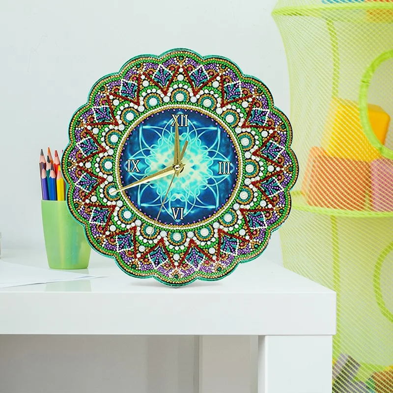 Креативные бесшумные 5D алмазные часы ручной работы