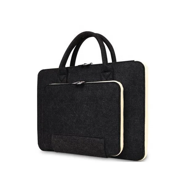 New Trendings Factory Custom felt computer bags laptop tote bag for women