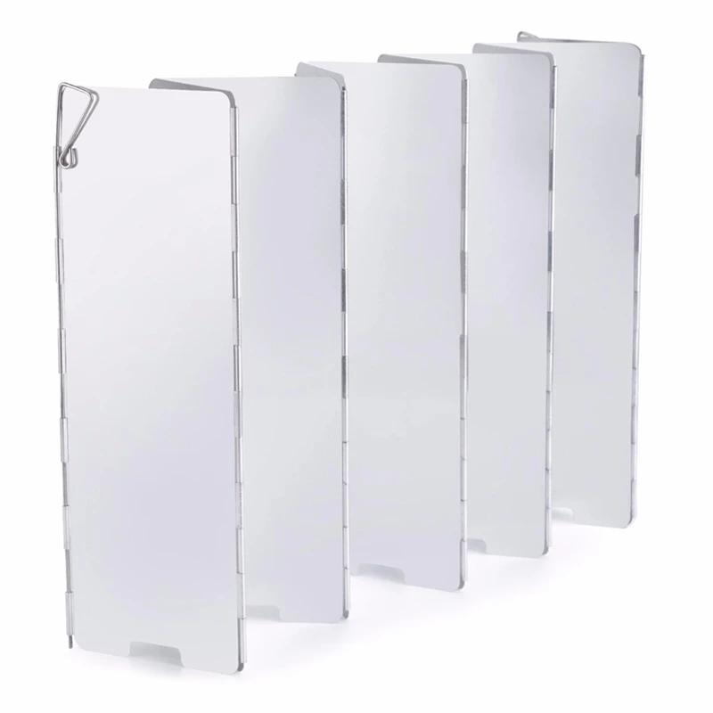 10 plates Foldable aluminum Camping picnic Cooker Gas Stove Wind Shield Screen for out door camping