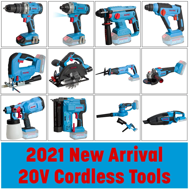 FIXTEC Power Tools Mini Hand Held 20V Cordless Impact Drill 2x2000mAh Li-ion Electric Cordless Drill