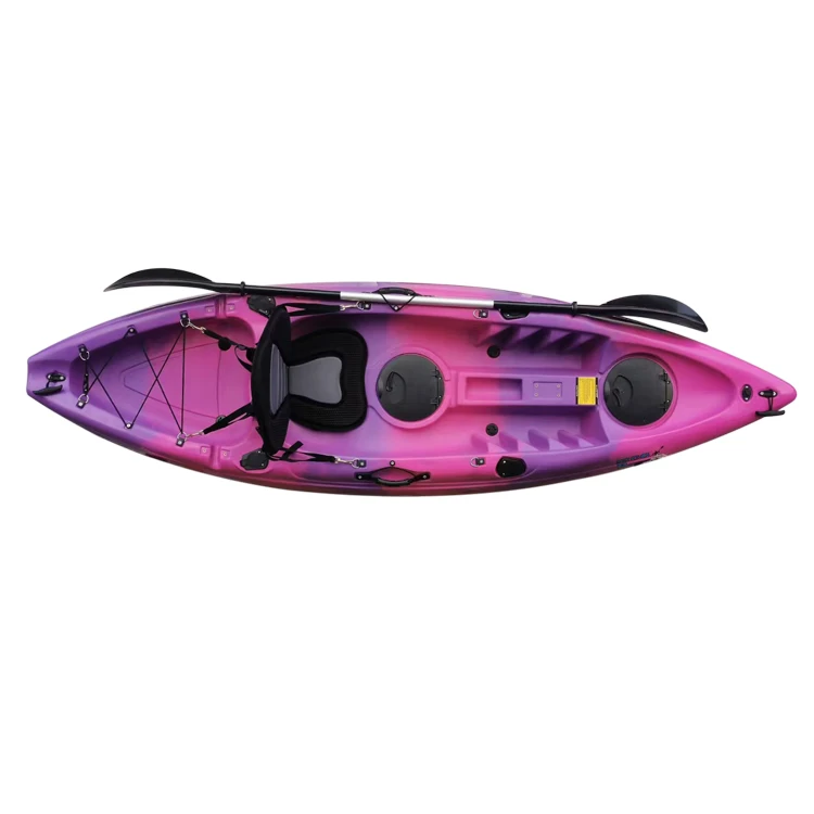 New Design V Shape Single Double Tandem Canoe Rowing Boat Fishing Propel Plastic Canoe High Quality Fishing Pink Kayak