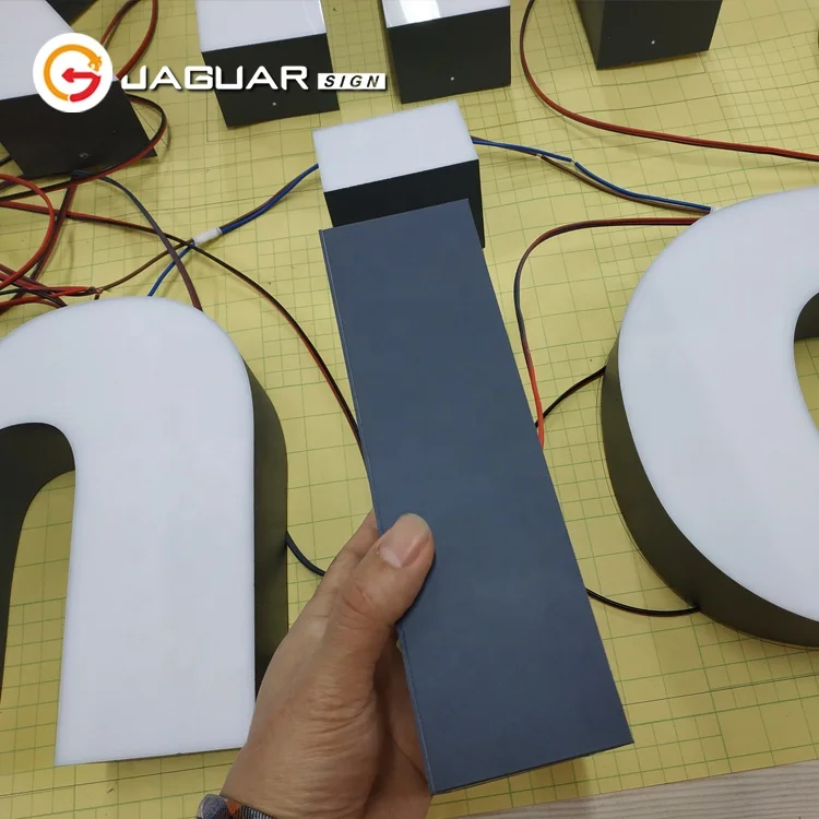 JAGUARSIGN Custom Made Advertising Shop Name Board Design Led Sign Light Building Sign Letters Electronic Signs Manufacturer