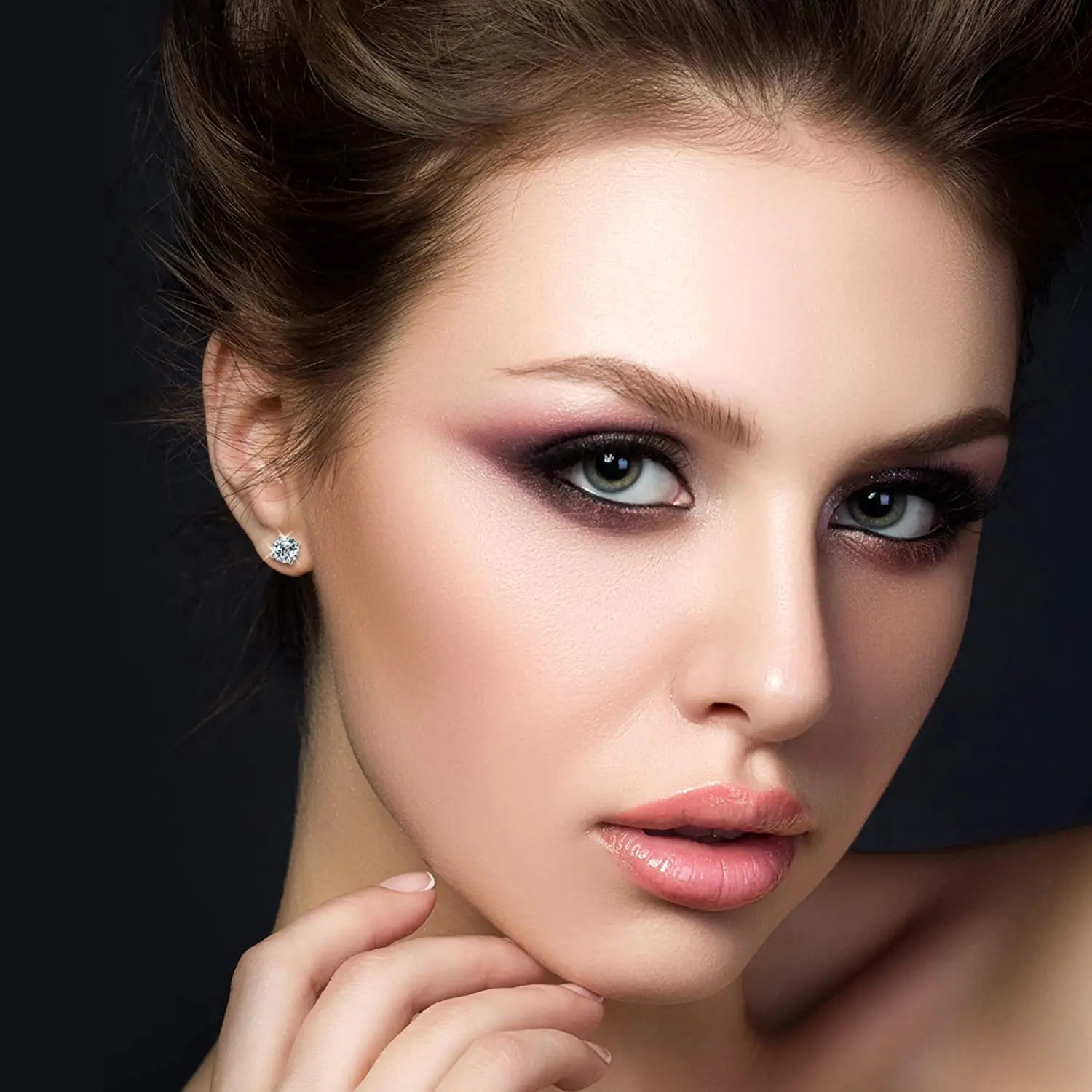 fine fashion jewelry gold plated statements 925 silver 1ct 2ct def color real moissanite diamond stud earrings screw back