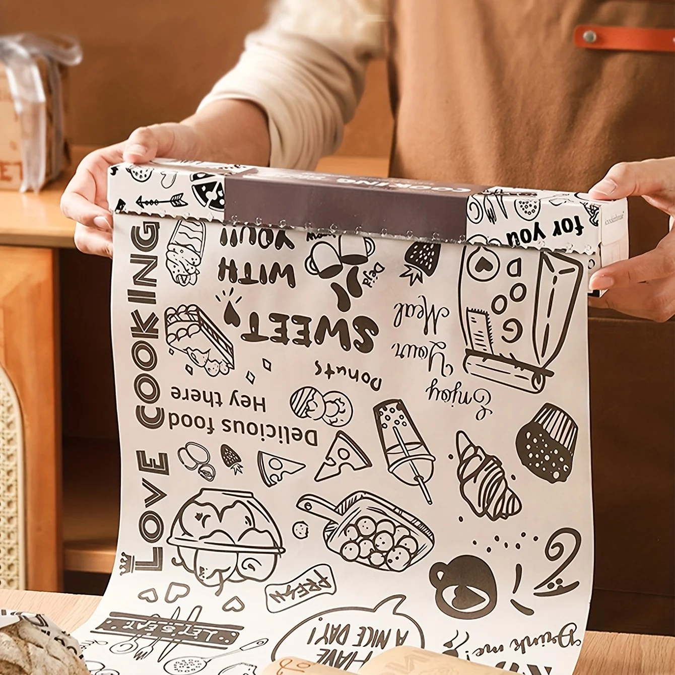 Food Grade Custom logo Printed Wax Paper Grease Proof Sandwich Wrapping  Paper or Burger Baking Food Paper