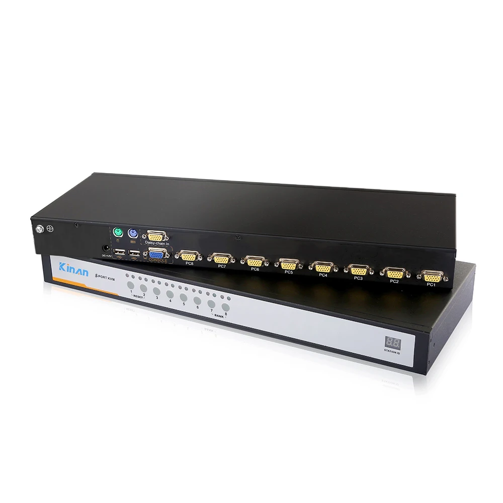 New Model Customized 8 Port Usb/Ps2 Vga Kvm Switch Rackmount Kvm Switches